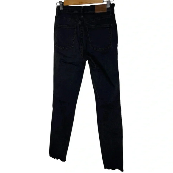 Madewell 9  inch High Rise Skinny Jeans Raw Hem Button Fly Pants Women’s Size 27 - Picture 9 of 14